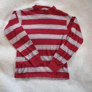 Vintage 1970's JC Penney Striped Pullover Shirt, Sz M (10-12)